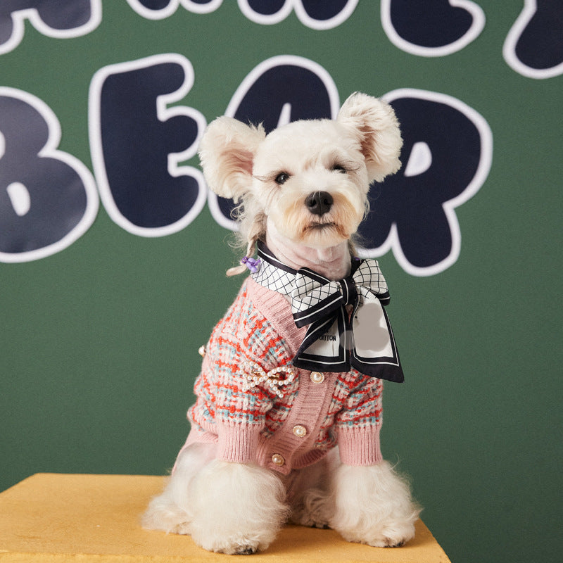 Teddy Fadou New Pet Small Fragrance Sweater Cardigan