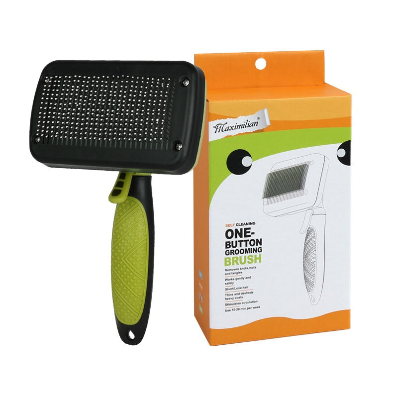 Key-Press Self-Cleaning Depilatory Pet Comb