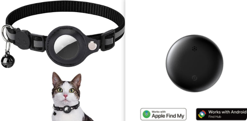 Reflective Pet Collar with Bell and Tracker Compatibility