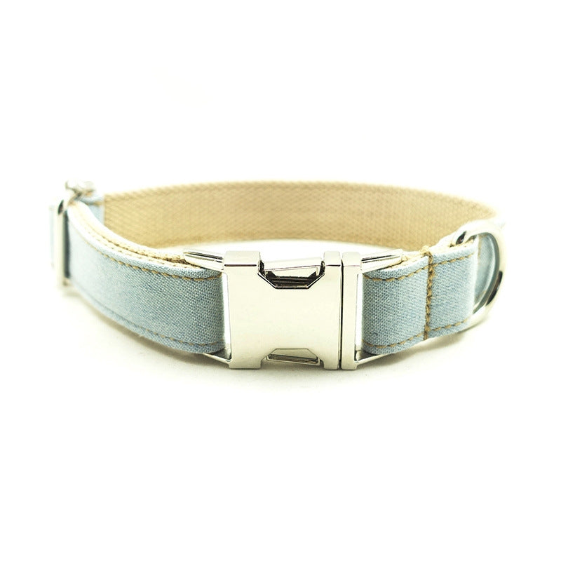 Blue Pet Dog Ring Denim Leash