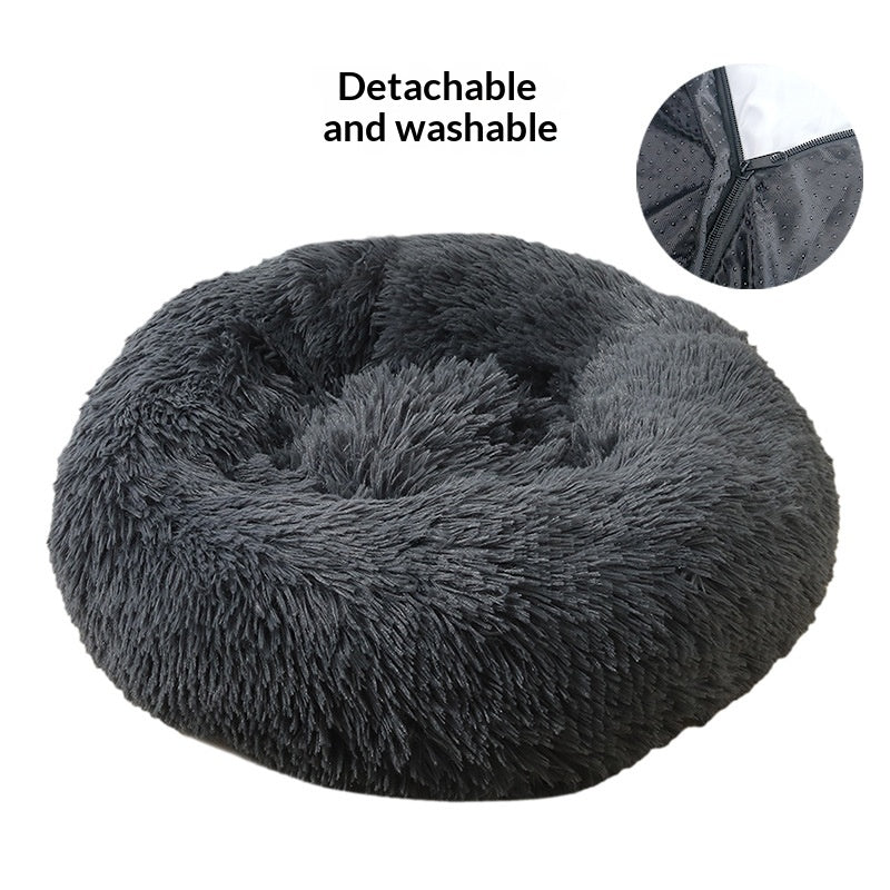 Pet Nest Warm Round Plush In Winter