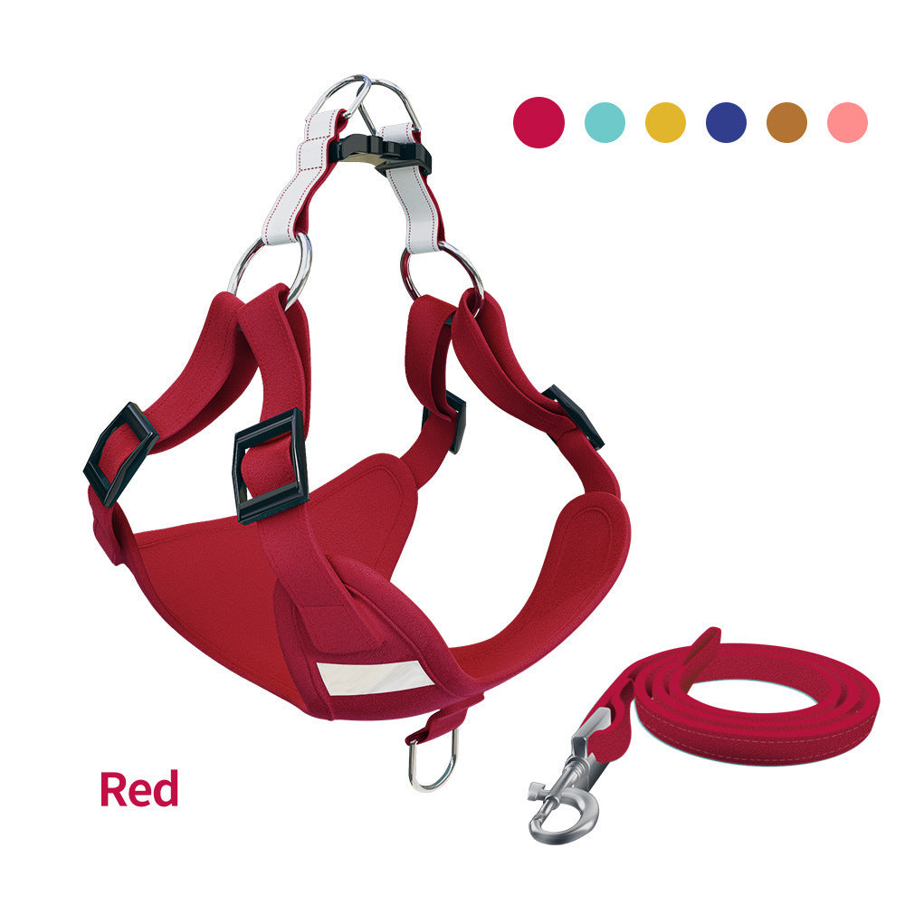 Reflective Dog Leash Vest Harness Set