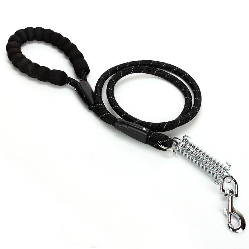 Dog Leash Eva Nylon Reflective Spring Anti- Wash Leash Strong Durable Round Rope Pet Outdoor Products