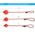 Bite Resistant Rubber Ball With Rope Solid Elastic