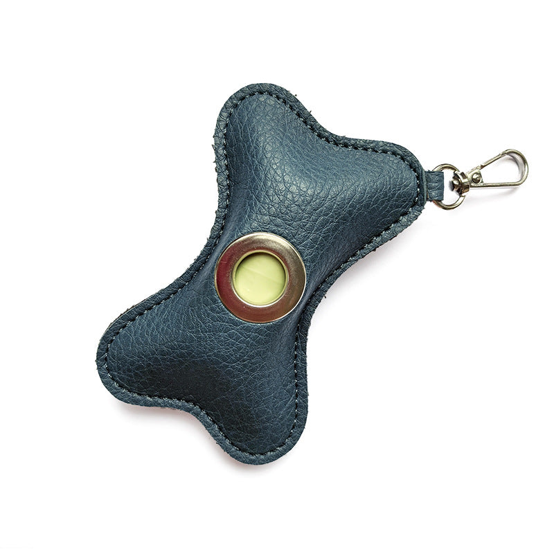 Pet Waste Bag Holder Portable Stylish Pu Leather Design