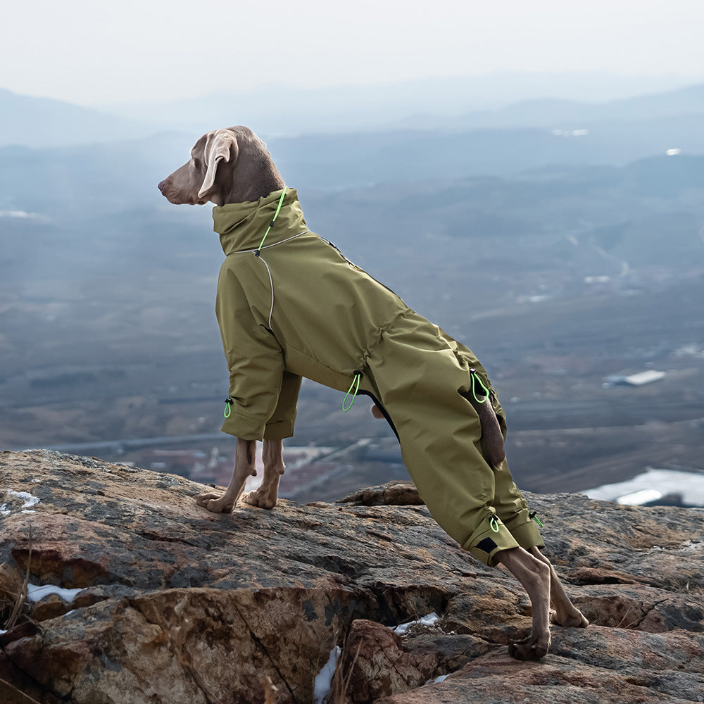 Windproof Turtleneck Large Dog Jacket