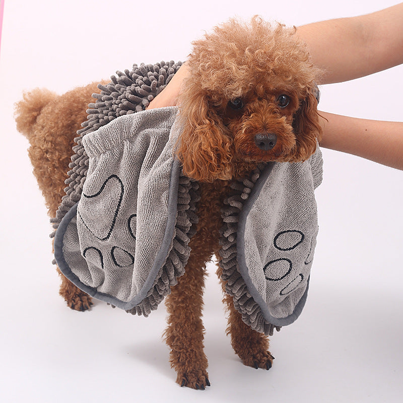 Chenille Dog Bath Towel