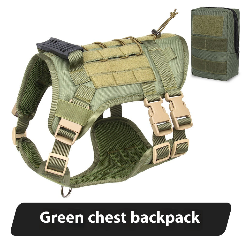 Tactical Chest And Back Oxford Large Dog Vest