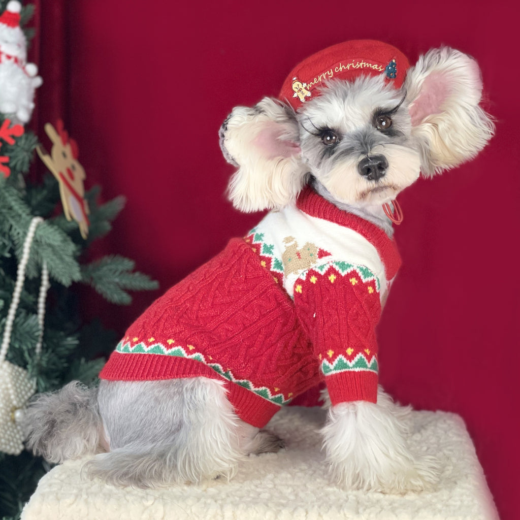 Christmas Wool Dog Sweater