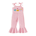 Children's Waffle-Patterned Strap Jumpsuit