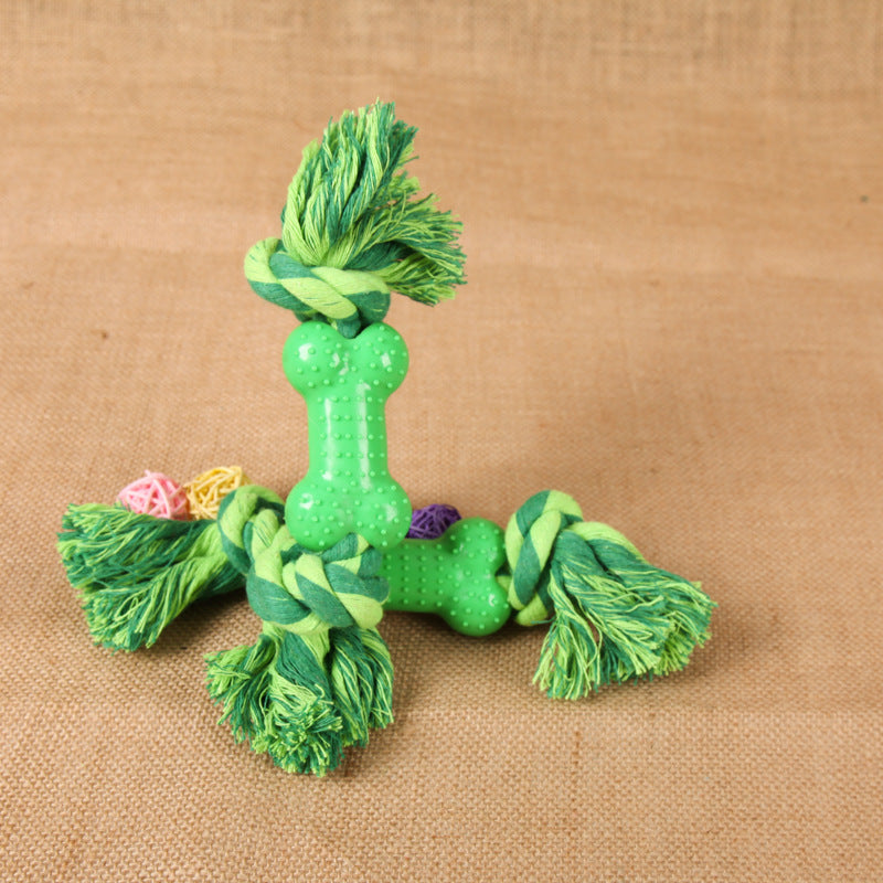 Plastic Bone Seal String Pet Toy
