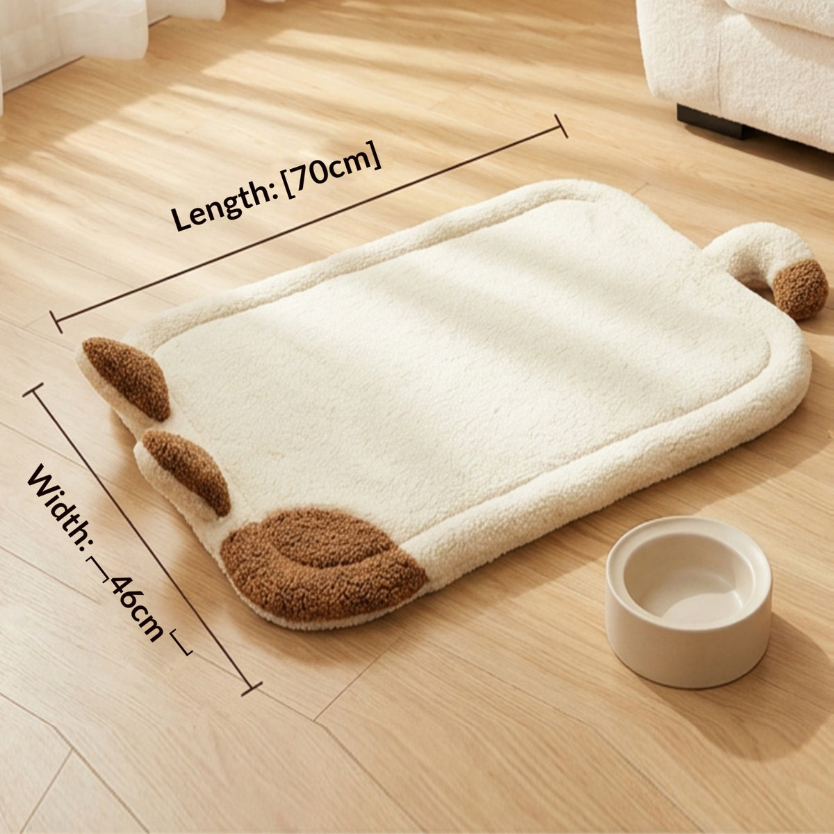 Soft Machine Washable Lambskin Dog Cushion