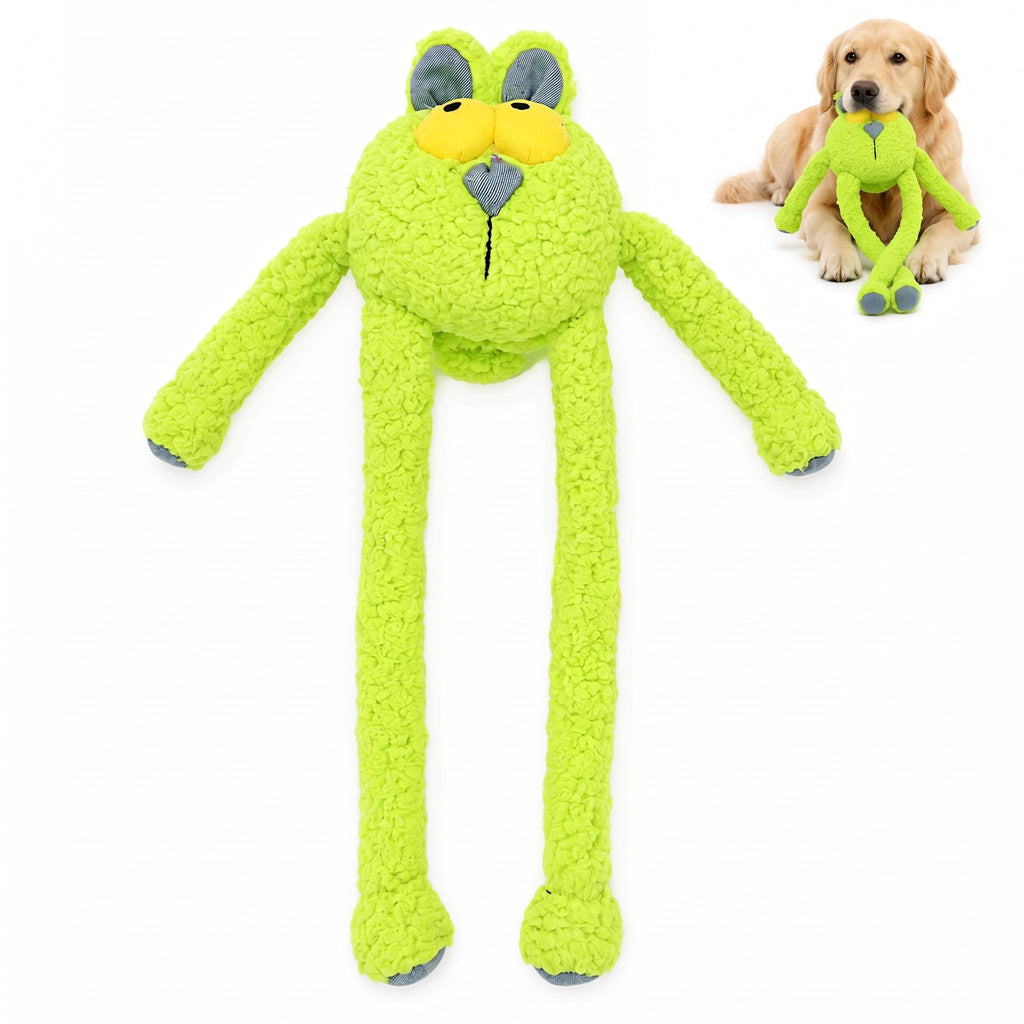 Squeaky Dog Plush Chew Toy, Interactive Tug Squeaky Toy For Chewers, Medium & Large Dogs & Fetch Play, Stuffed Long-Neck Toy With Soft Plush