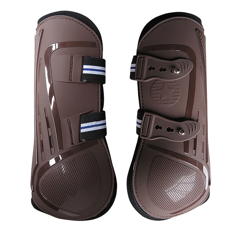 No 9 Color Barrier Horse Special Leg Guard Pu Hard Shell With Elastic Neoprene Air Hole