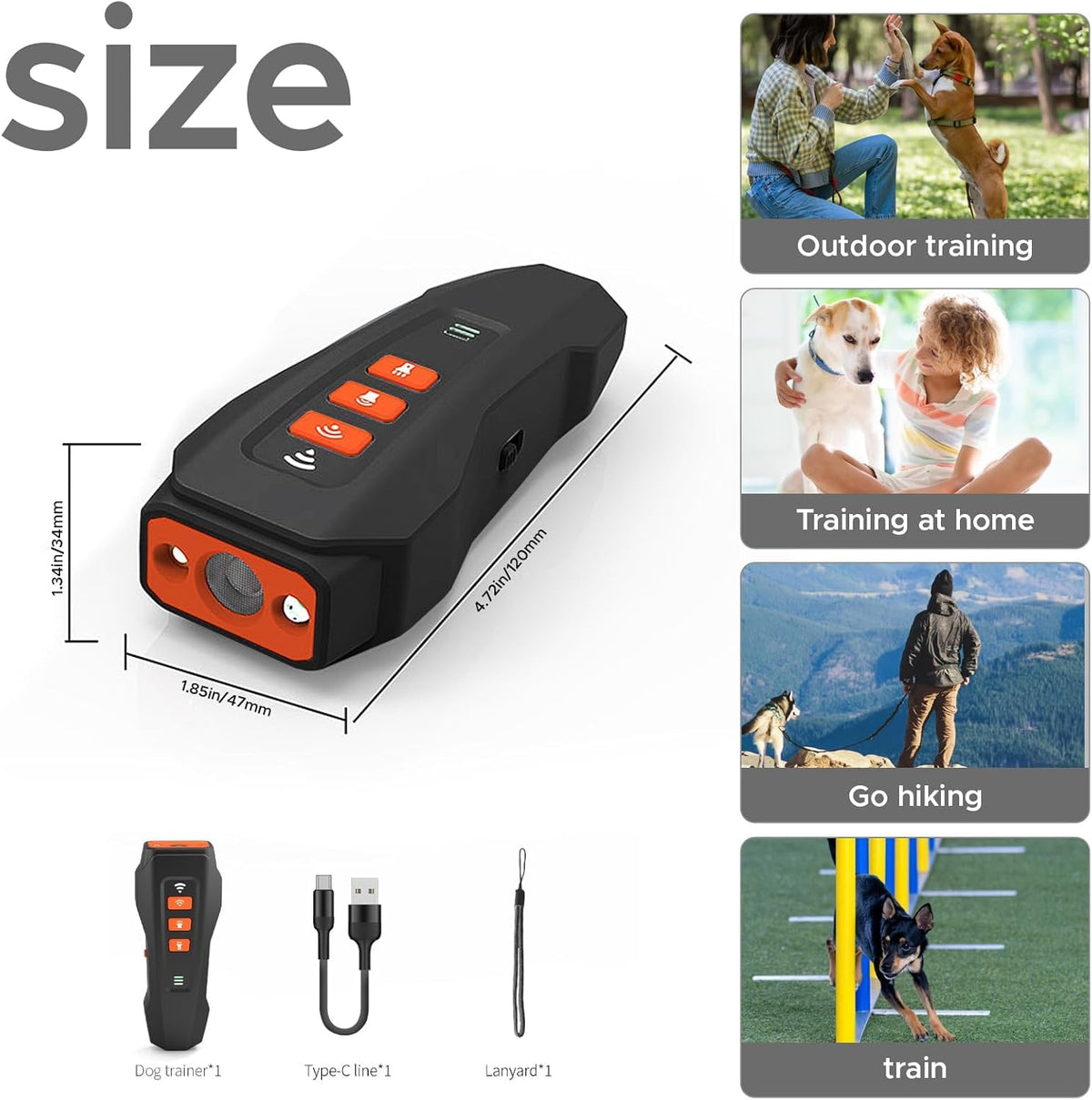 Three-Mode Ultrasonic Dog Bark Deterrent