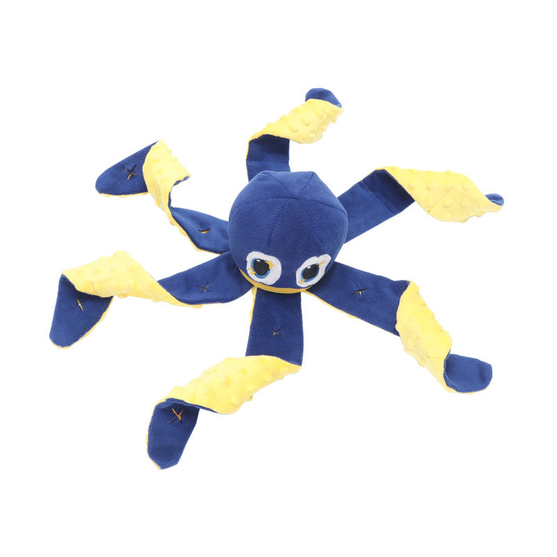 Octopus-Shaped Dog Toy Octopus-Shaped Paper Food Leak Pet Toy Molar Teeth Sniffing