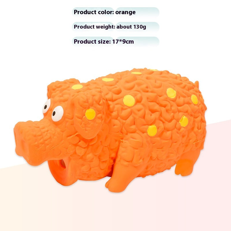 Pet Toy Latex Sounding Toy Curly Pig Bite-Resistant Molar Dog Toy