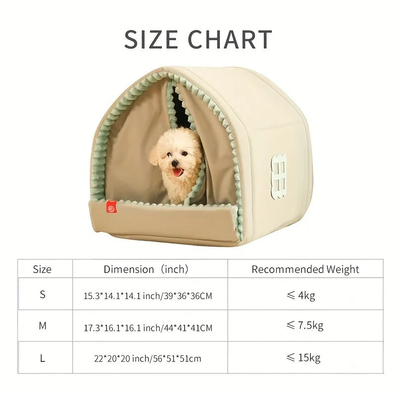 Winter Warm Closed Dog House