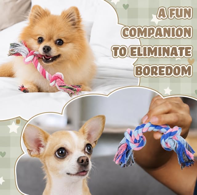 Four-Pack Mini Rope Chew Toys for Small Dogs