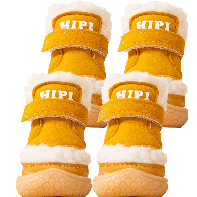 Autumn Winter Thickened Cotton Dog Shoes