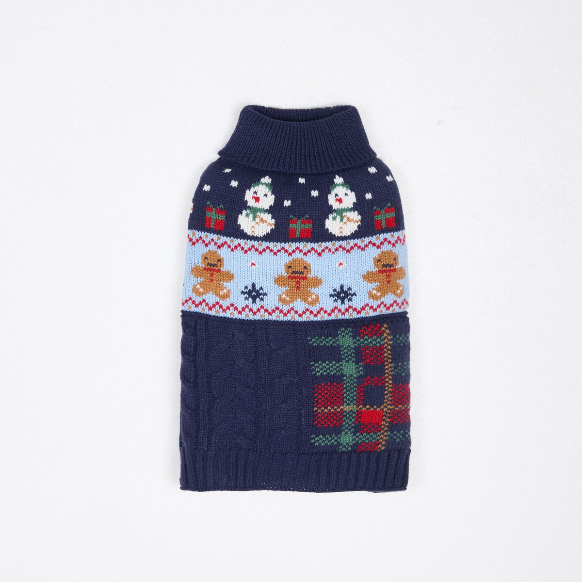 Christmas Snowman Gingerbread Pet Sweater