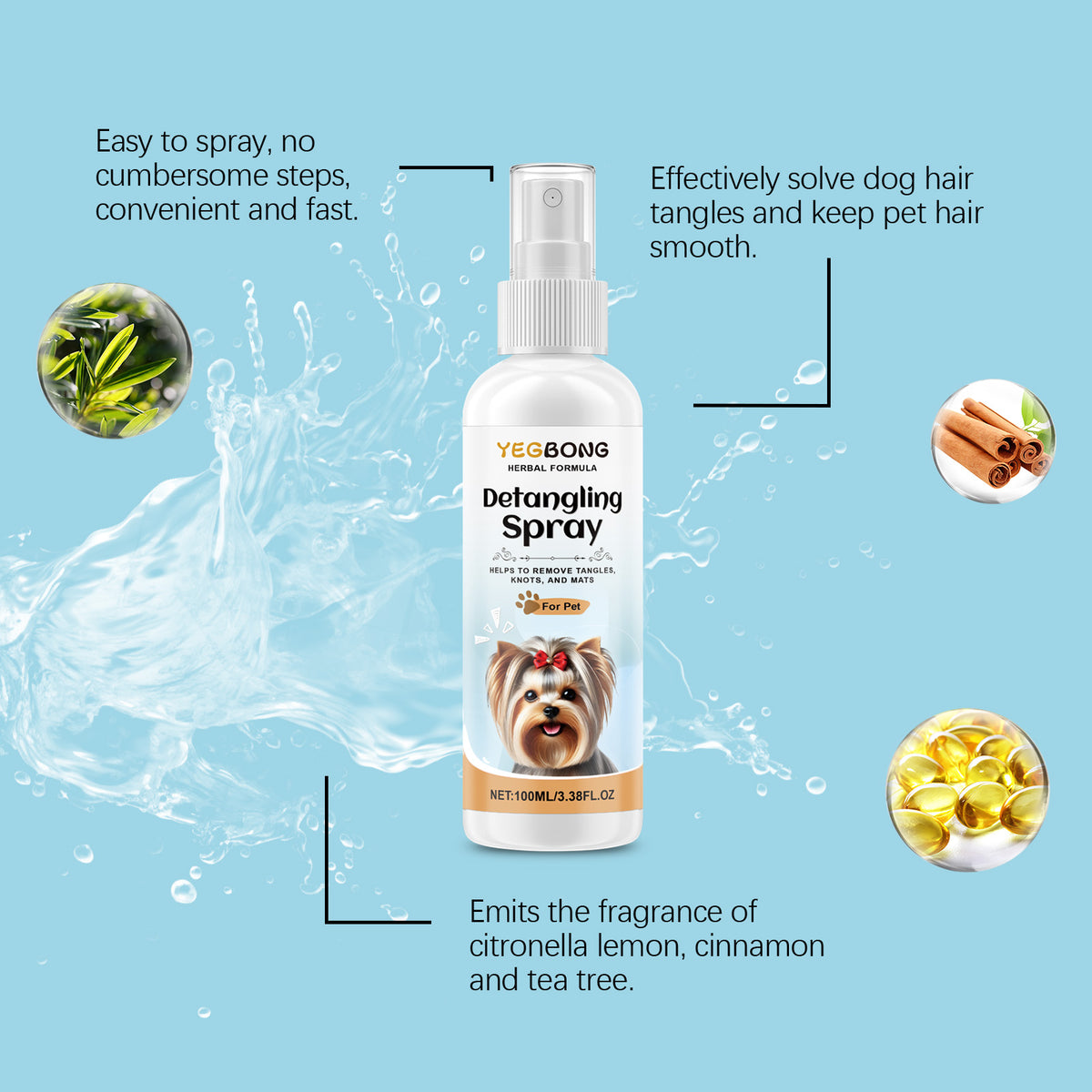 Dog Detangling and Smoothing Care Spray