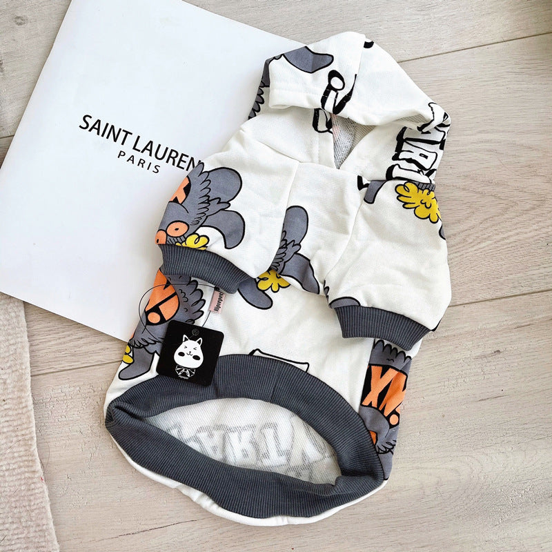 Spring And Autumn Pet Sweater Casual Clothing Graffiti Jacket