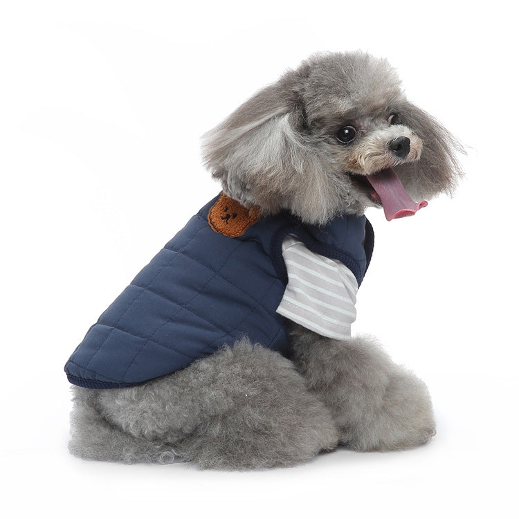 Winter Clothing Cotton Coat Dog Clothes Chest And Back Size Casual Cotton-Padded Jacket Pet'S Chest-Back