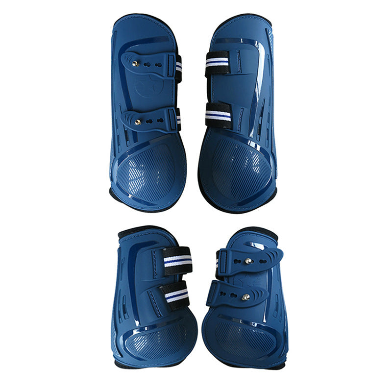 No 9 Color Barrier Horse Special Leg Guard Pu Hard Shell With Elastic Neoprene Air Hole