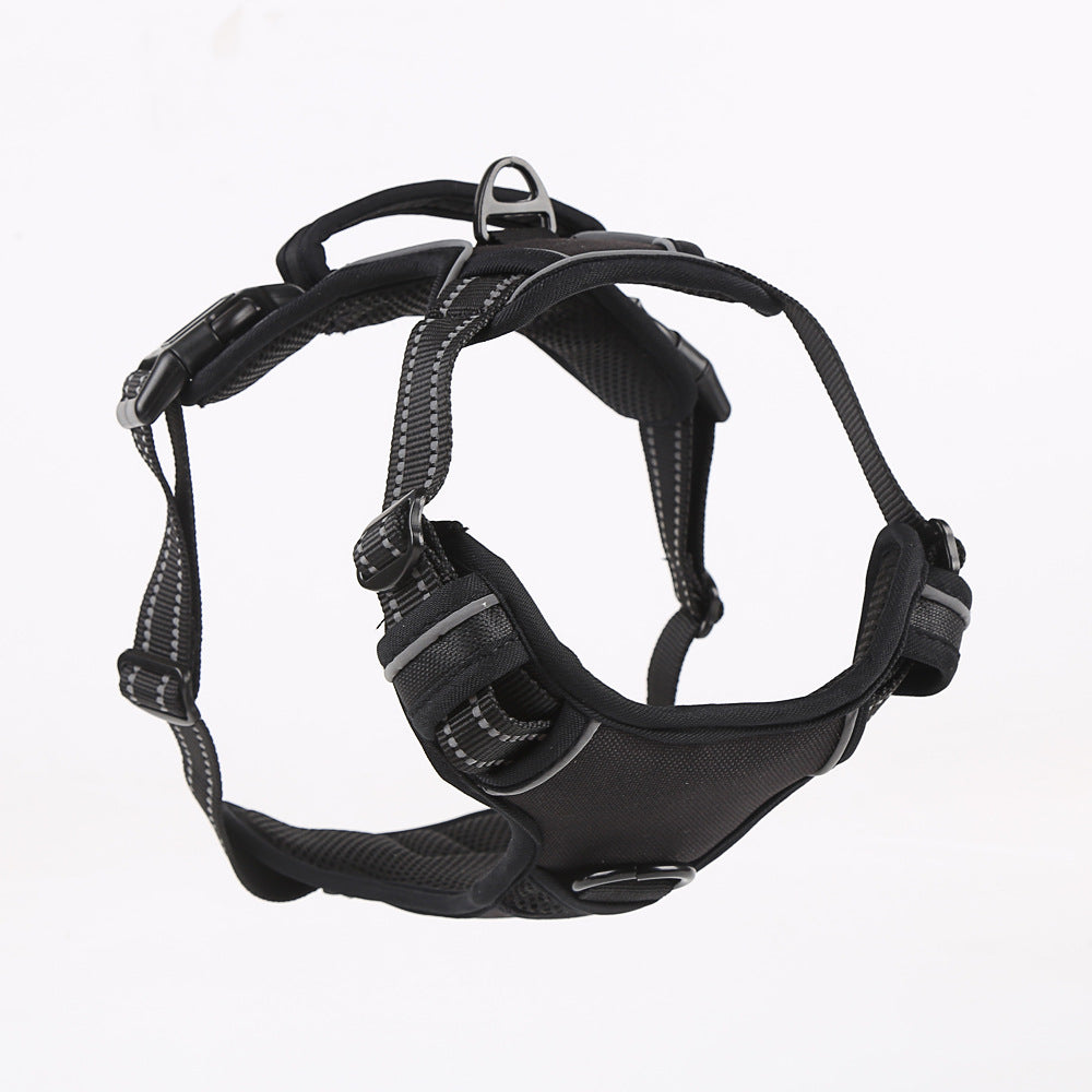 Universal Reflective Vest-Style Dog Leash Chest Back