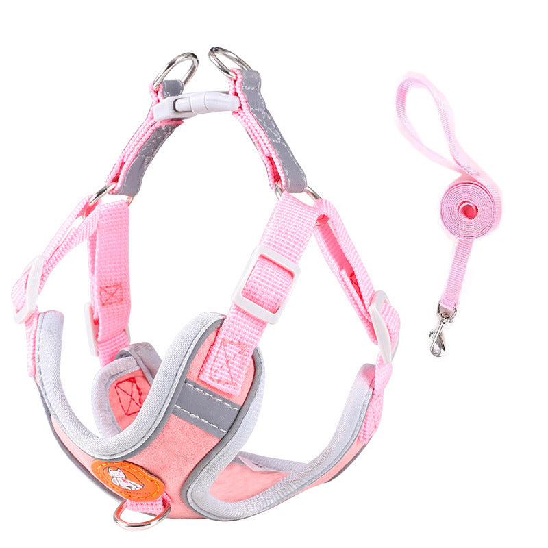 Going Out Universal Reflective Suede Leash Chest Strap