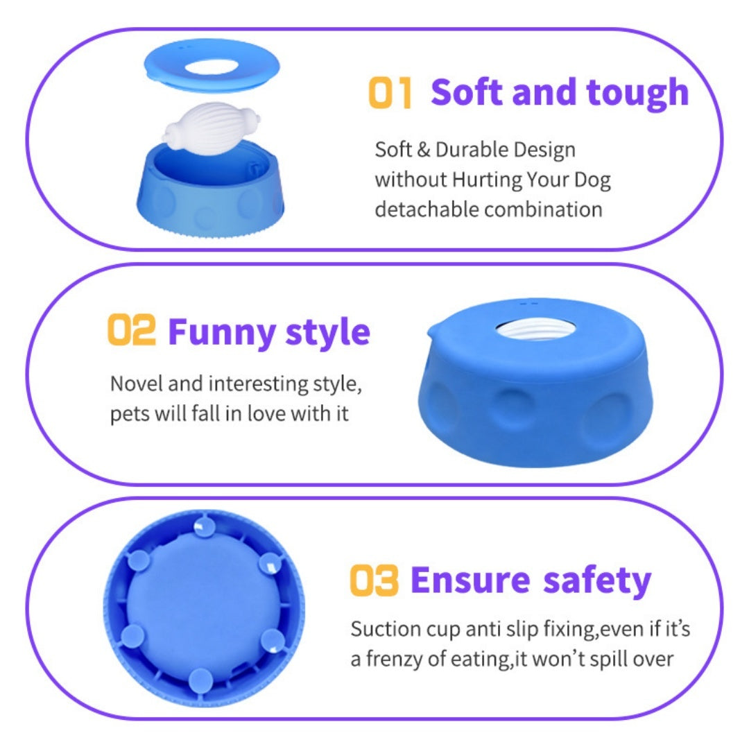 Anti-Overflow Slow Feeder Licking Bowl