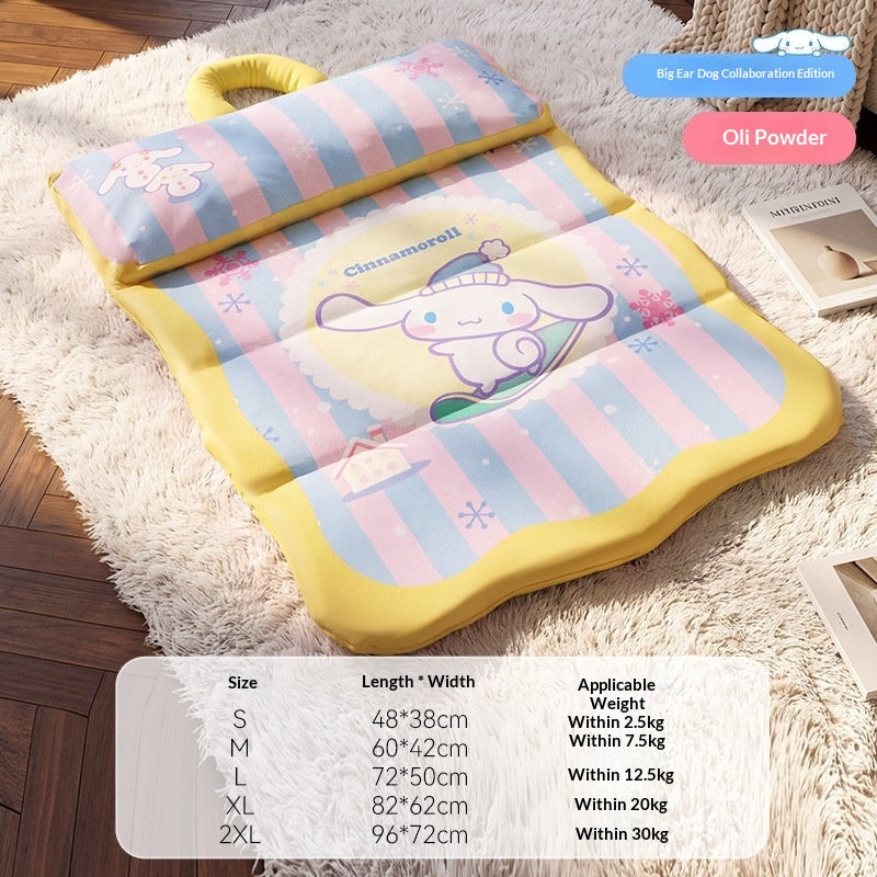 Warm Three-Fold Plush Pet Mat for Dogs