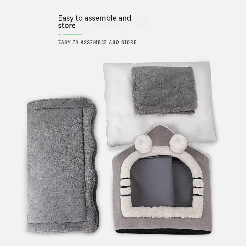Dog Kennel Easy To Assemble Removable And Washable Soft