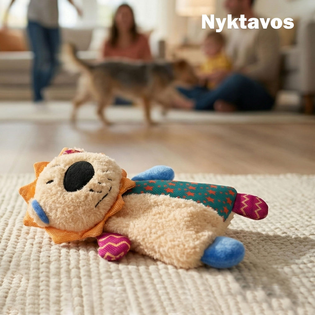 Squeaky Stuffed Dog Toy Small, No-Stuffing Crinkle Paper Dog Birthday Toy With Dual Squeakers, Interactive Durable Plush Puppy Toy For Small