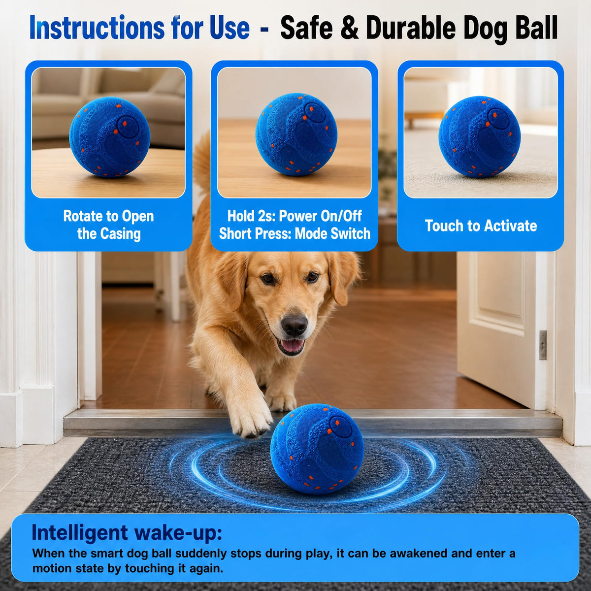 Self-Moving Interactive Dog Toy Ball