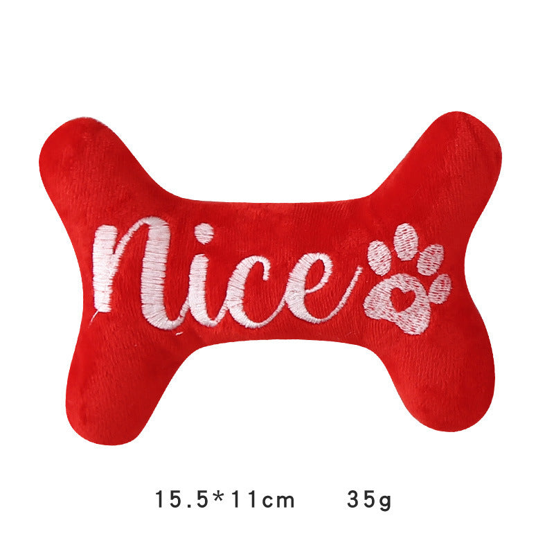 Christmas Plush Sounding Dog Toy