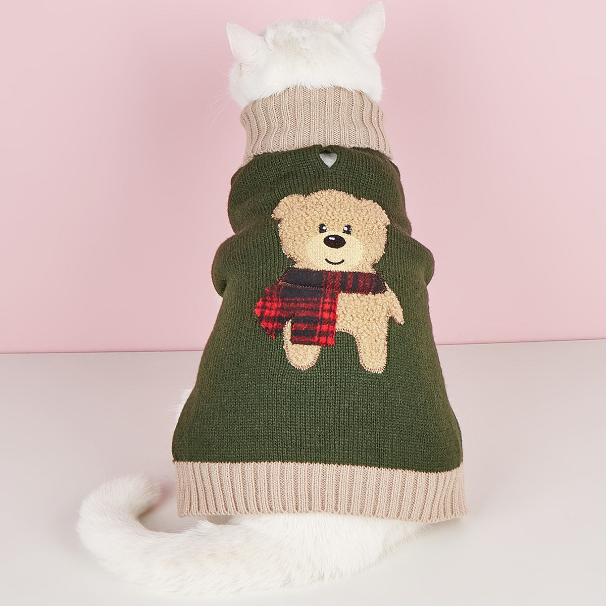 Army Green Bear Dog Sweater