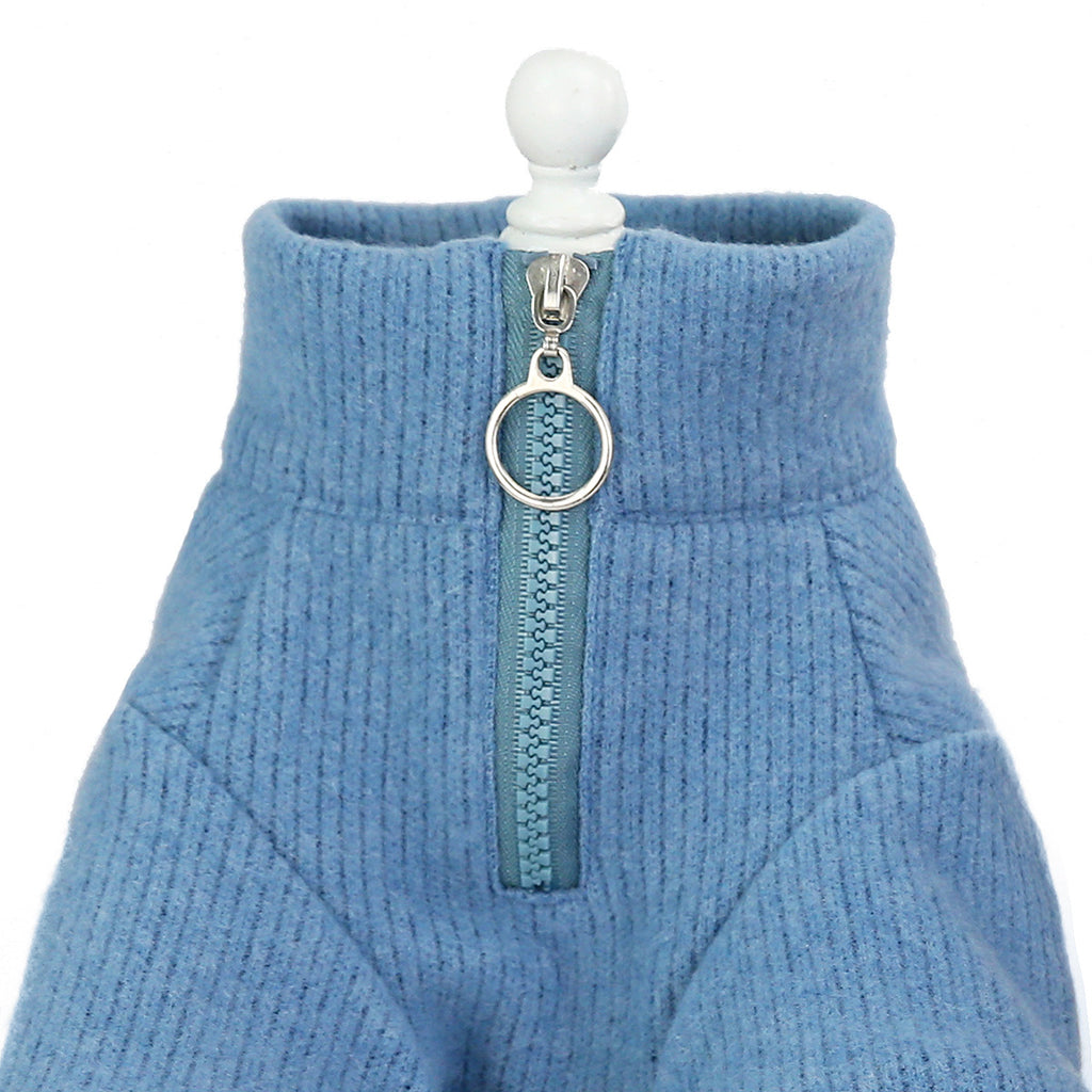 Wool Zip-Up Dog Sweater
