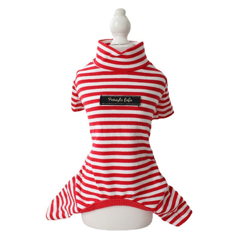 Cotton Eight-Color Striped Dog Leggings