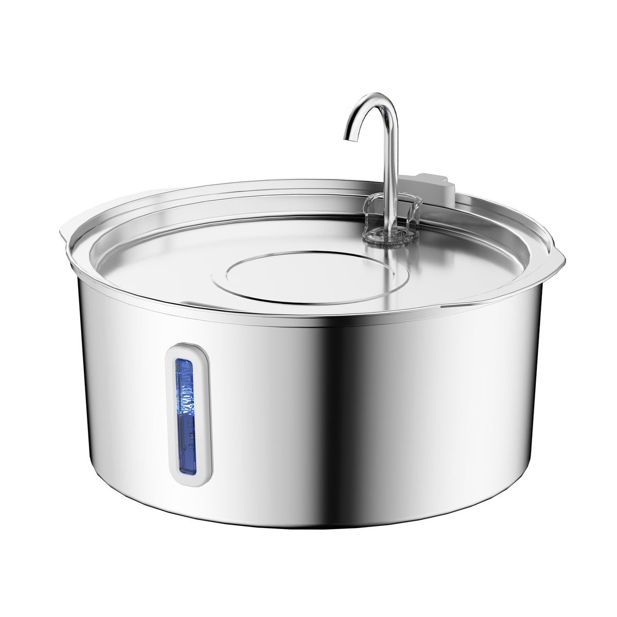 7L Pet Mouth Wet-Proof Stainless Steel Large Capacity Floating Bowl Pet Bowl
