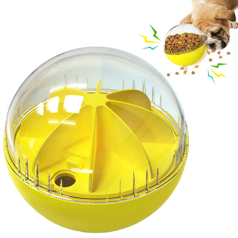 Adjustable Leaky Feeding Puzzle Sound Ball Lemon Dog Toy