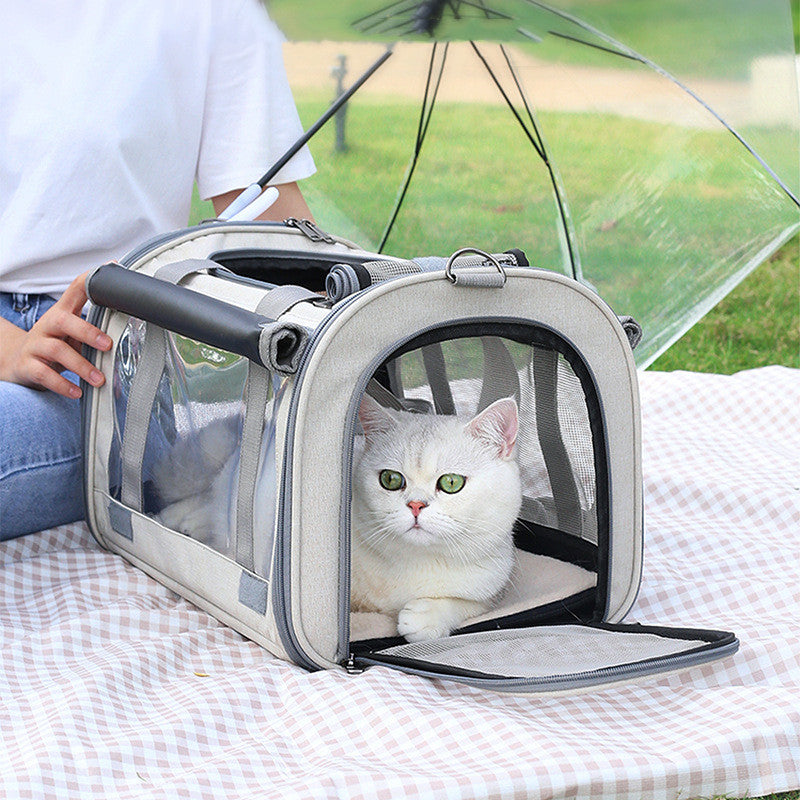Outdoor Portable Transparent Breathable Foldable Pet Bag
