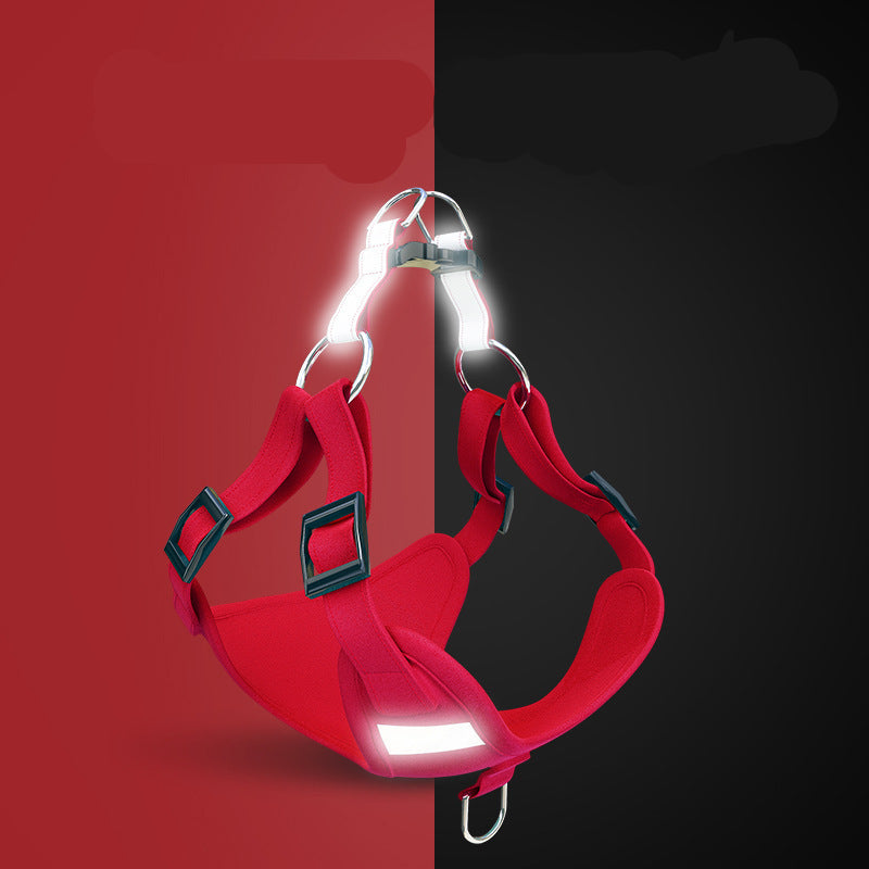 Reflective Dog Leash Vest Harness Set