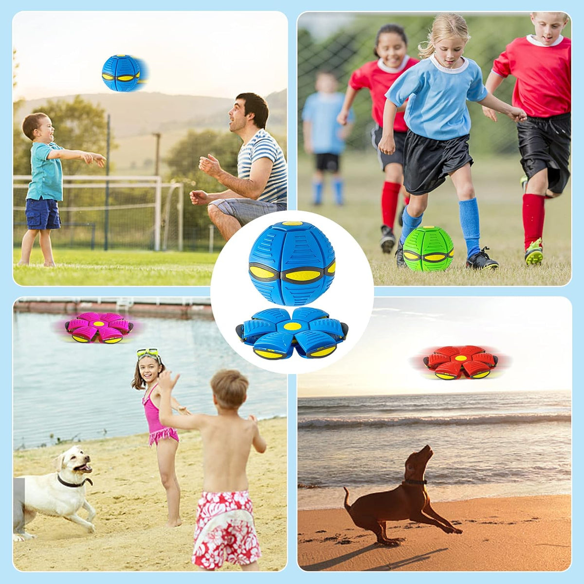 Six-Light Flying Saucer Dog Toy