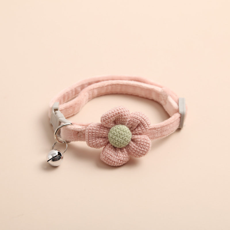 Cute Cartoon Flower Bell Pet Collar