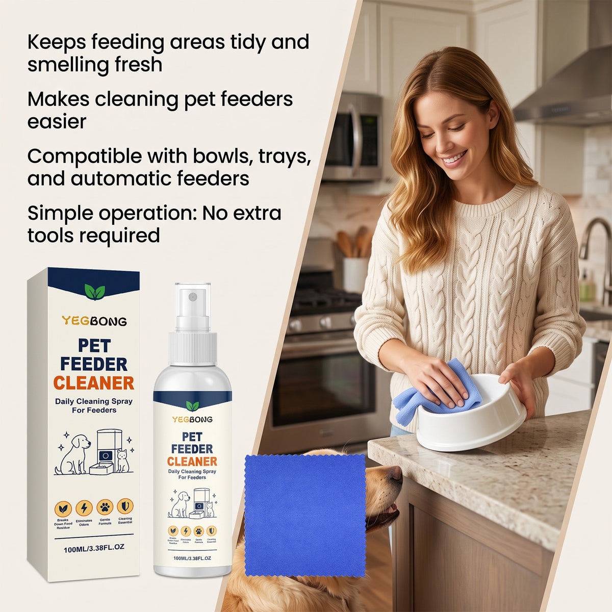 Portable Pet Feeder Cleaning Spray