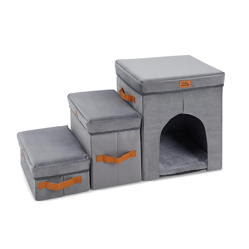 Foldable Pet Storage Stairs For Dogs
