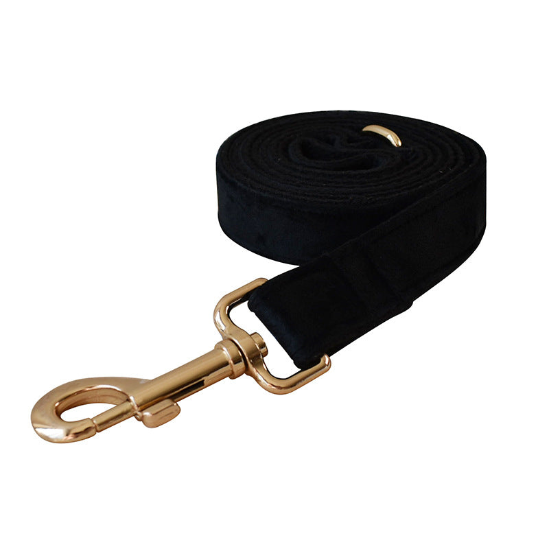 Black Gold Buckle Dog Harness