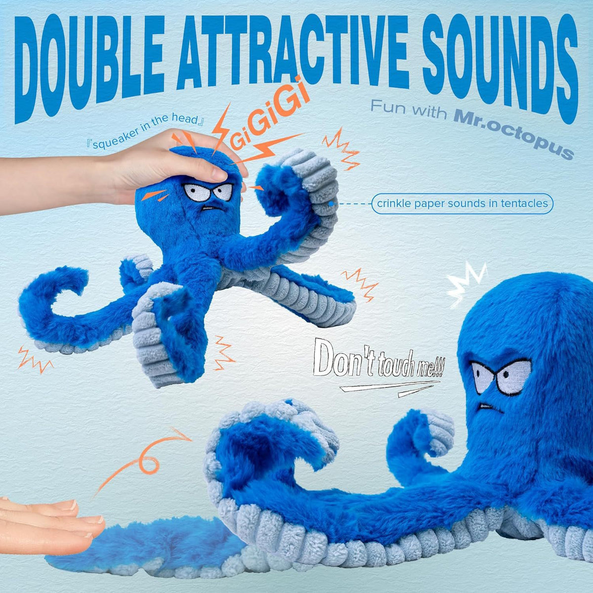 Stuffed Squeaky Octopus Dog Toy
